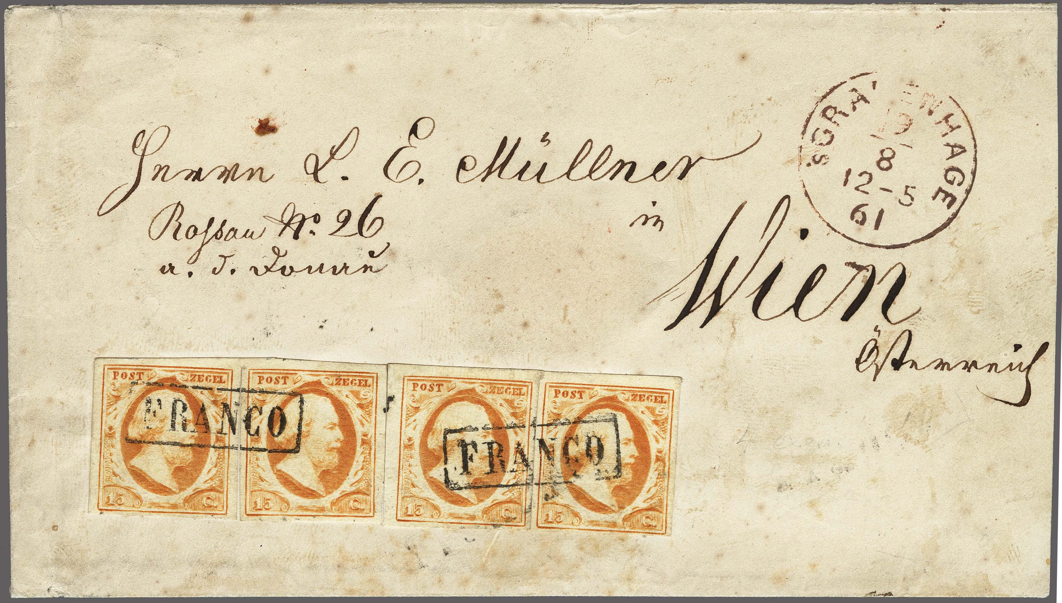 Lot 4232 - Netherlands and former colonies NL 1852 King William III - Corinphila Veilingen Auction 250-253 - Day 4 - Proofs of Netherlands former colonies Lot 4232 - Netherlands and former colonies NL 1852 King William III - Corinphila Veilingen Auction 250-253 - Day 4 - Proofs of Netherlands former colonies