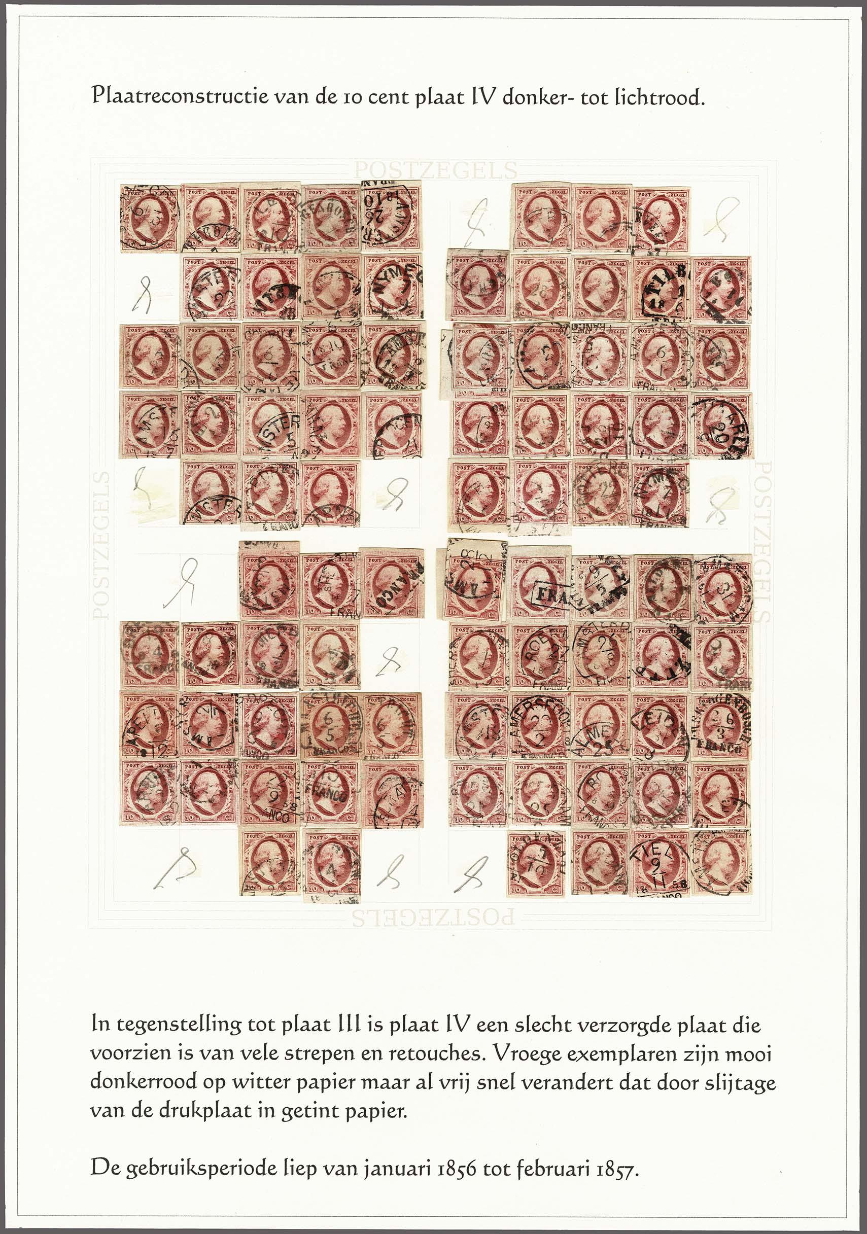 Lot 4147 - Netherlands and former colonies NL 1852 King William III -  Corinphila Veilingen Auction 250-253 - Day 4 - Proofs of Netherlands former colonies