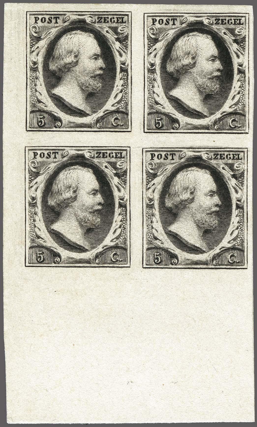Lot 3828 - Netherlands and former colonies NL 1852 King William III - Corinphila Veilingen Auction 250-253 - Day 4 - Proofs of Netherlands former colonies Lot 3828 - Netherlands and former colonies NL 1852 King William III - Corinphila Veilingen Auction 250-253 - Day 4 - Proofs of Netherlands former colonies