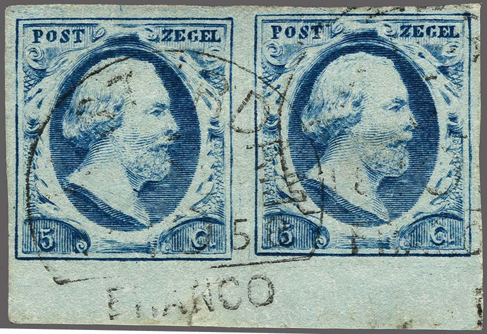 Lot 3906 - Netherlands and former colonies NL 1852 King William III -  Corinphila Veilingen Auction 250-253 - Day 4 - Proofs of Netherlands former colonies