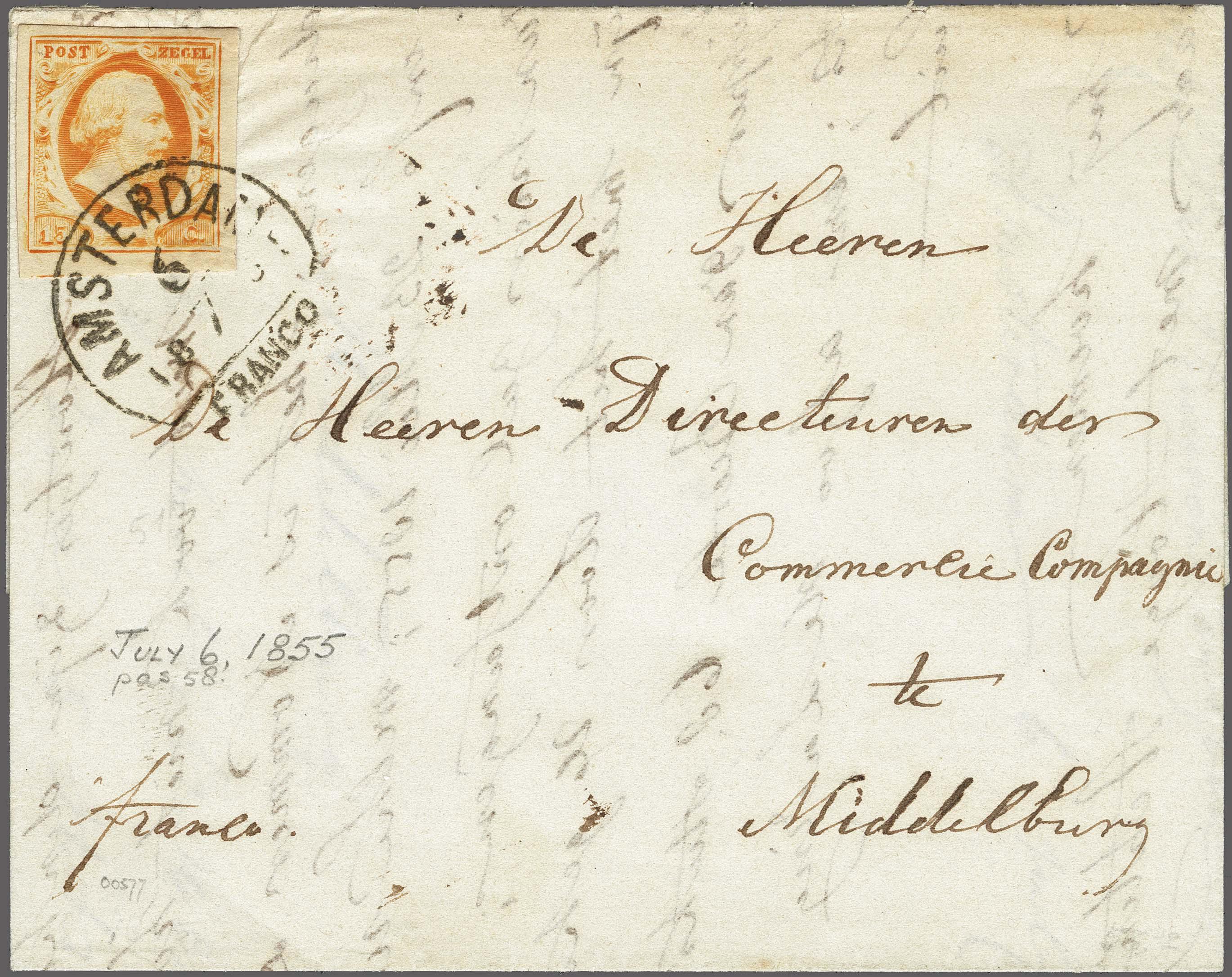 Lot 4229 - Netherlands and former colonies NL 1852 King William III -  Corinphila Veilingen Auction 250-253 - Day 4 - Proofs of Netherlands former colonies